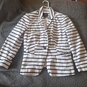 The Limited Navy White Stripe Blazer